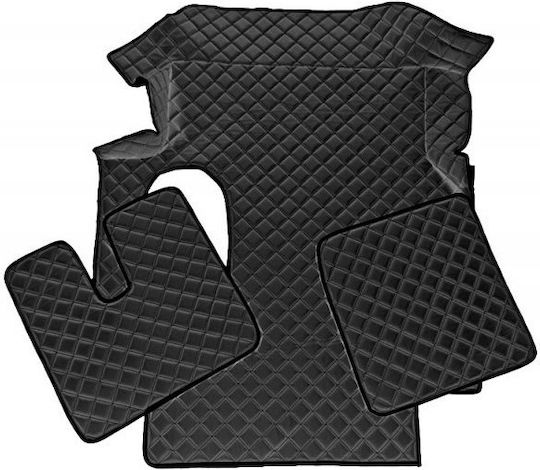 King Interior Front Mats 3pcs for MAN TGA Black