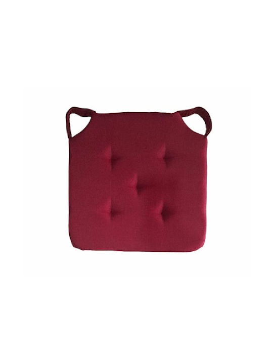 Sidirela Gartenstuhlkissen Fiore Rote 40x40cm