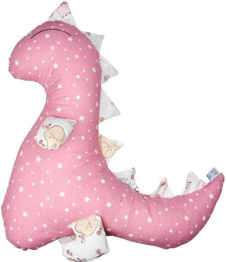 Bunny Bebe Handmade Crib Decorative Pillow Dinosaur Pink 43x42cm