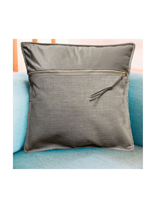 Vasilas Home Sofa-Kissen Grau 45x45cm