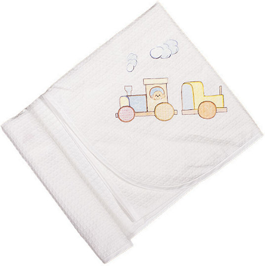 Mother Baby Blanket Nursery Swaddling Blankets Waffle White White 80x90cm