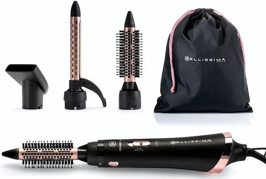 Bellissima Ceramic Air 3in1 Ceramic Electric Brush with Air for Straightening and Curls 800W Black