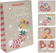 Koopman Paper Christmas Bag for Gift Brown 25x34.5x8.5cm.