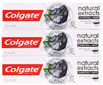 Colgate Toothpaste with Active Charcoal for Whitening 3x75ml