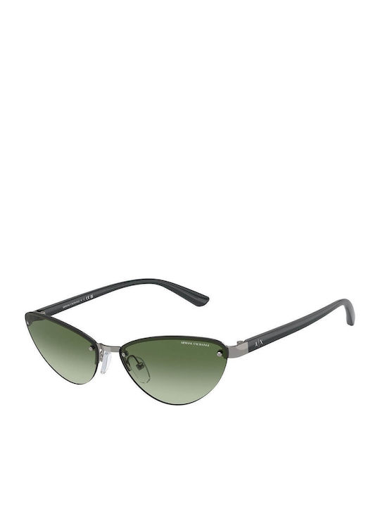 Armani Exchange Γυναικεία Γυαλιά Ηλίου με Γκρι Μεταλλικό Σκελετό και Πράσινο Ντεγκραντέ Φακό AX2049S 60038E