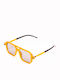 Olympus Sunglasses Unisex Γυαλιά Ηλίου με Κίτρινο Κοκκάλινο Σκελετό και Γκρι Φακό