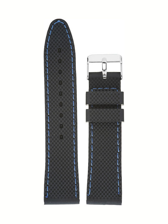 Diloy Straps Gummi-Armband Schwarz 22mm