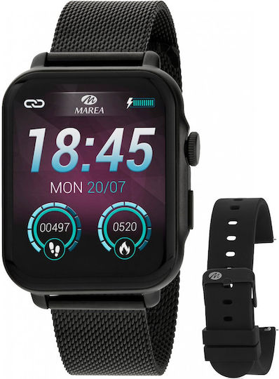 Marea B63002/1 35mm Smartwatch with Heart Rate Monitor (Black)