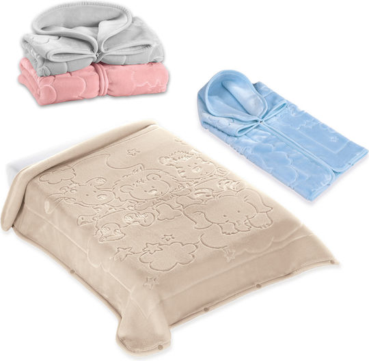 Adam Home Spanish Baby Blanket Nursery Swaddling Blanket Belpla Ster 520 Velvet Pink 80x90cm