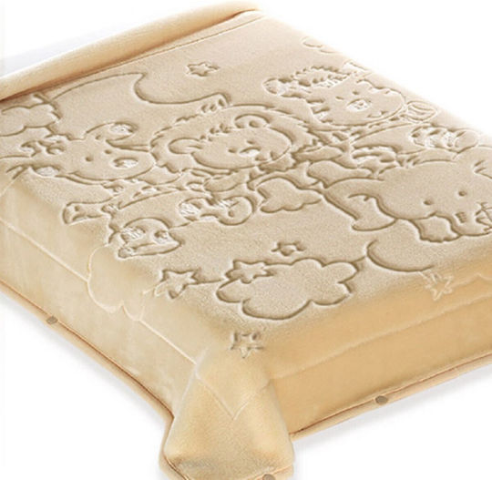 Belpla Одеяло Испания Детски пелени за пелени Ster 520 Бежов Beige 80x90см.