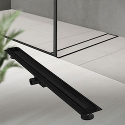 LuxeBath Stainless Steel Floor Channel Black LuxeBath Stainless Steel Floor Channel Black