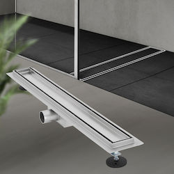 LuxeBath Stainless Steel Double Channel Floor Silver