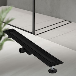 LuxeBath Stainless Steel Floor Channel Black LuxeBath Stainless Steel Floor Channel Black