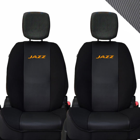 Πλατοκάθισμα Αυτοκινήτου 2τμχ Δερματίνη Honda Jazz Μαύρα