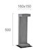 Viokef Outdoor Floor Lamp Small Post LED 9W with Warm White Light IP65 Gray