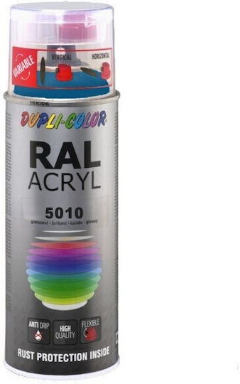 Motip Dupli Spray Paint Acrylic with Shiny Effect RAL 5010 400ml