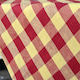 Palatex Τablecloth Checked Burgundy 150x180cm