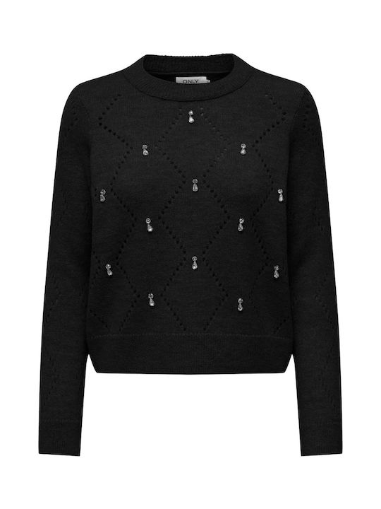 Only Women's Long Sleeve Sweater Cotton Black