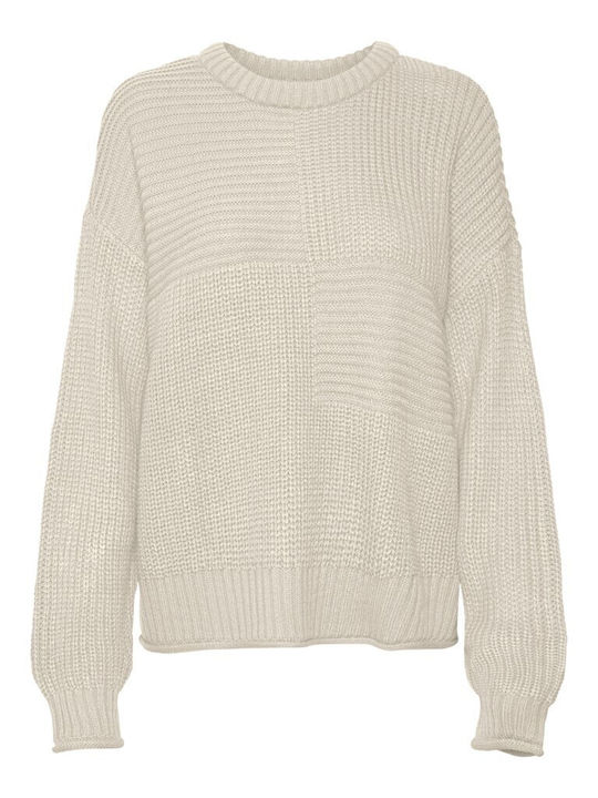 Vero Moda Damen Langarm Pullover Beige