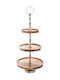 PanOikos Wooden Dessert Tower Stand Brown Ø30cmxY62cm