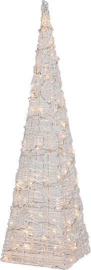 Beleuchtetes Weihnachtsdekorationen mit Kunststoffbaum Pyramide 60cm Stromquelle Transparent