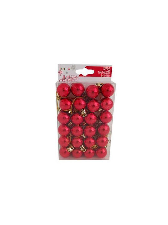 Next Ornament de Crăciun Ball Ornament Plastic Red 2.5buc Set de 24buc