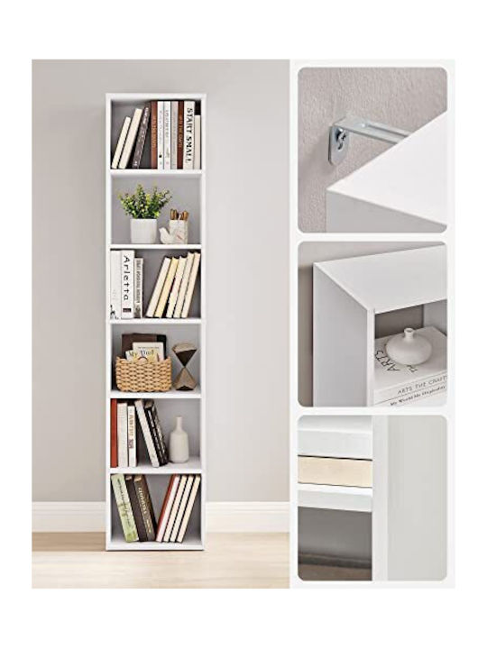 Weißes Bücherregal 40x24x178,5 cm