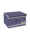 Keskor Plastic Storage Box with Lid Blue 38x24x24cm 1pcs