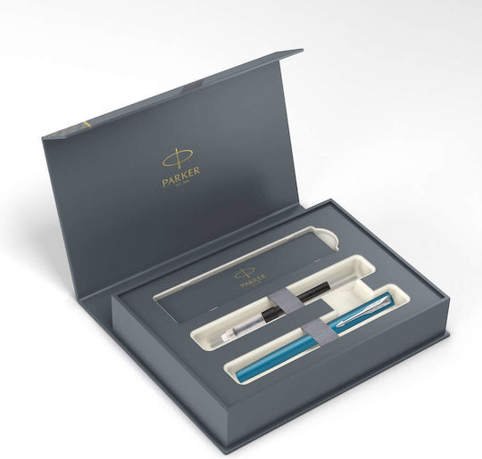 Parker Vector Xl Pen Set made of Steel Blue (in a paper cassette)