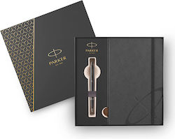 Parker IM Monochrome Σετ Γραφείου με Σημειωματάριο και Στυλό Titanium 2τμχ