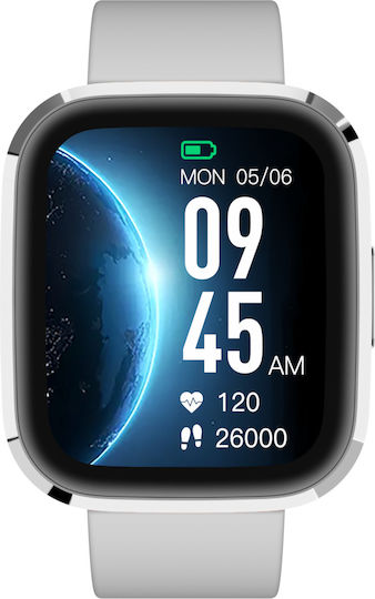 Garett GRC STYLE 41mm Smartwatch mit Pulsmesser (Silber)