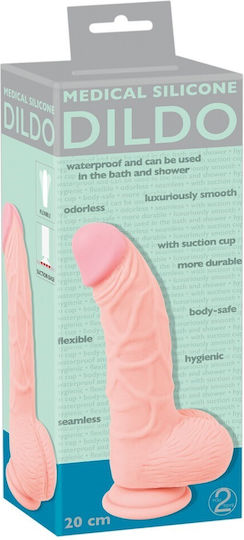 You2Toys Realistisches Dildo mit Hoden und Saugnapf Fleisch 20cm