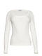 SugarFree Women's Athletic Blouse Long Sleeve White