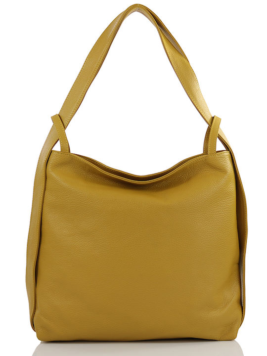 Passaggio Leather Leather Women's Bag Backpack Yellow