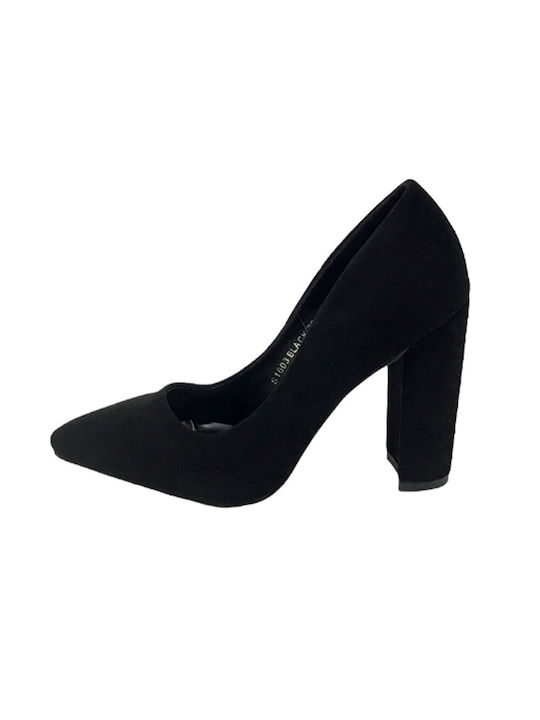 Queen Accessories Suede Black Heels