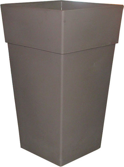 Bama Γλάστρα Πλαστική Γκρι-Καφέ 50x50x87.5εκ.