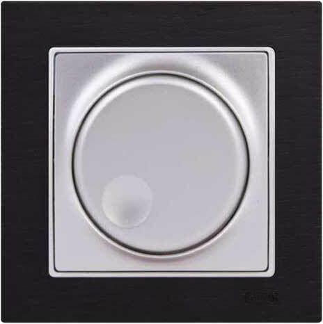 Mutlusan Plus Χωνευτός Διακόπτης Dimmer με Πλαίσιο Κλασικός Περιστροφικός σε Καφέ Χρώμα