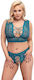 Cottelli Collection Sexy Σετ Εσωρούχων με Δαντέλα Πράσινο Plus Size
