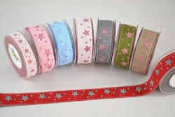 Αστέρι Christmas Ribbon Pink 1pc