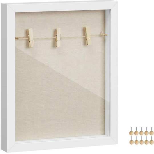 Songmics Κορνίζα με Λευκό Πλαίσιο Ξύλινη 22.5x12.7