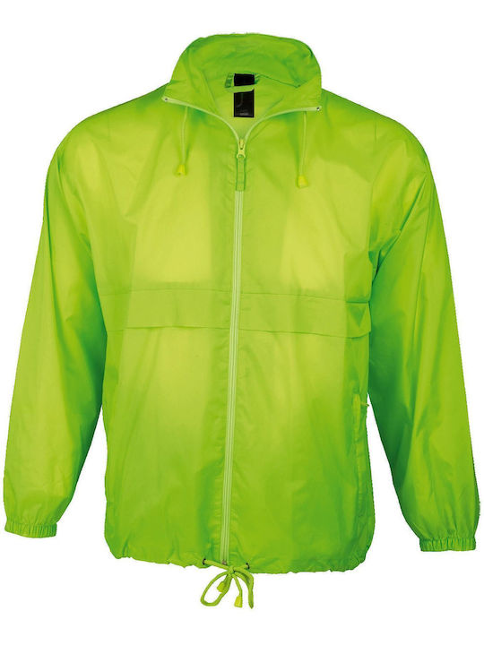Sol's Men's Winter Jacket Windproof Neon Lime