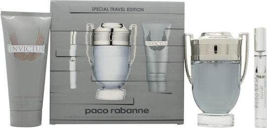 Rabanne Invictus Ανδρικό Σετ με Eau de Toilette 3τμχ