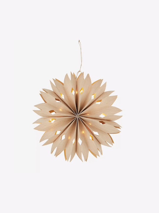 Madam Stoltz Plastic Illuminated Christmas Decorative Hanging Star 40x40x40cm 15pcs