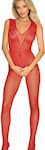 Obsessive Bodystocking Plus Size Red