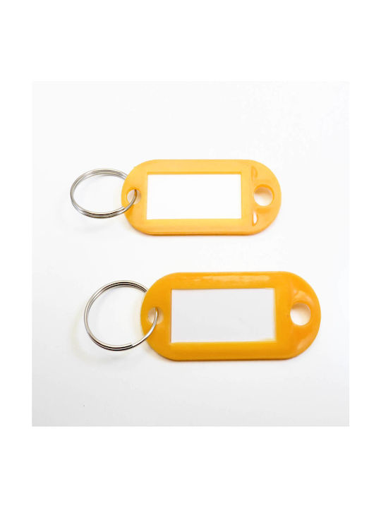 Schlüsselanhänger Etikett Kunststoff Orange