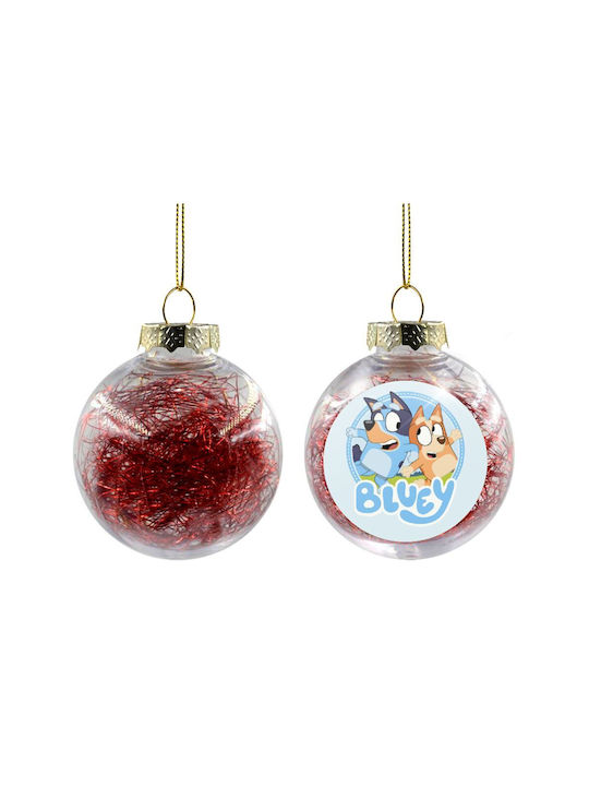 8cm Ornament De Brad Căţeluş Din Plastic Roșu