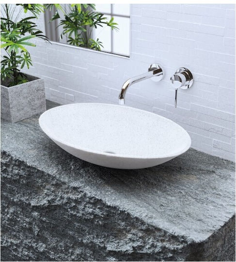 Sanitec Helios Aufgesetztes Waschbecken aus Synthetischem Material 56.5x41x12cm Ocra