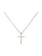 Women's Rose Gold Cross 18K