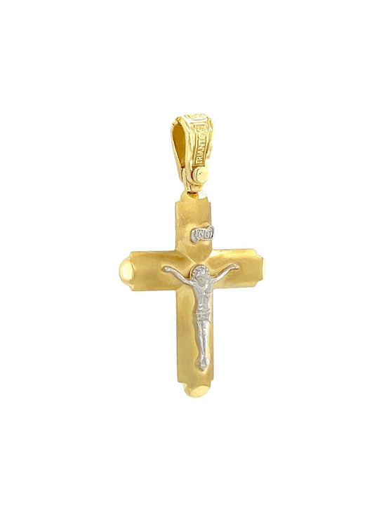 Xryseio Herren Gold Kreuz 14K