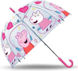 Kids Umbrella Curved Handle Transparent 46cm Kids Umbrella Curved Handle Transparent 46cm